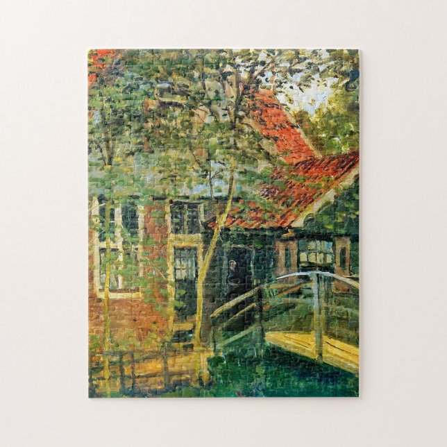 Monet France Impressionist People Little Bridge Puzzle (Vertikal)
