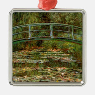 Monet Französische Japanische Brücke Kunst Silbernes Ornament