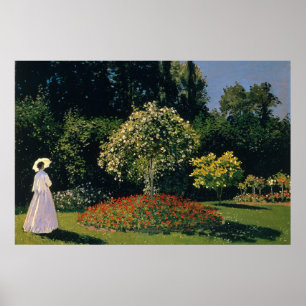 Monet - Frau im Garten Poster
