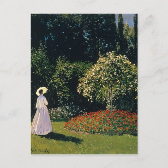 Monet - Frau im Garten Postkarte (Vorderseite)