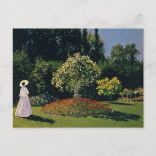 Monet - Frau im Garten Postkarte