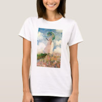 Monet Frau mit einem Sonnenschirm-T - Shirt