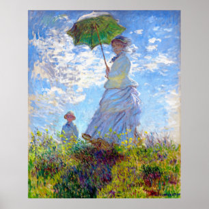 Monet: Frau mit Parasol Impressionist Art ~ Poster