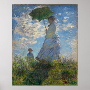 Monet - Frau mit Sonnenschirm, Madame Monet und So Poster