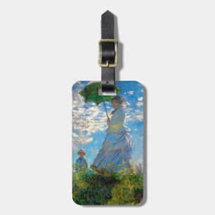 Monet Frau Sonnenschirm Impressionismus Gepäckanhänger
