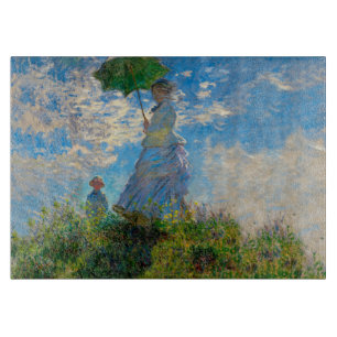 Monet Frau Sonnenschirm Impressionismus Schneidebrett