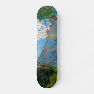 Monet Frau Sonnenschirm Impressionismus Skateboard