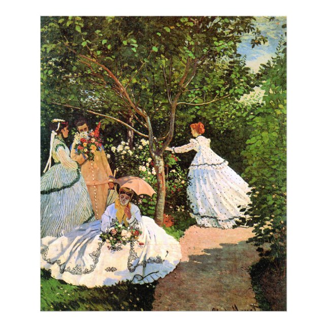 Monet - Frauen im Garten Fotodruck (Vorne)