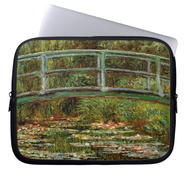 Monet French Japanese Bridge Art Laptopschutzhülle (Vorderseite)