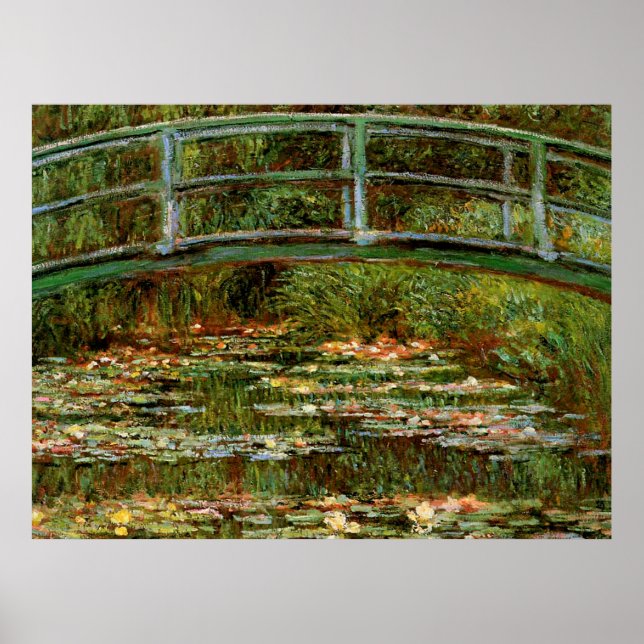 Monet French Japanese Bridge Art Poster (Vorne)