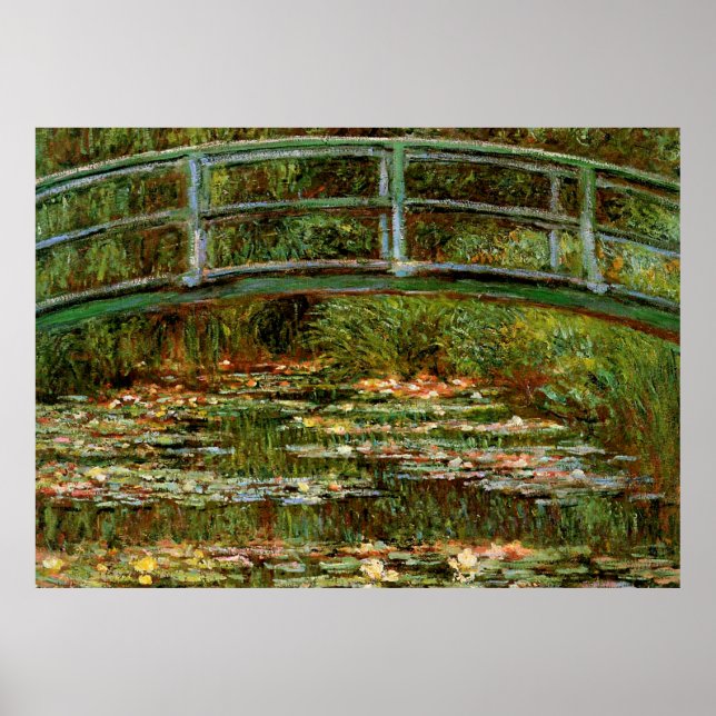 Monet French Japanese Bridge Art Poster (Vorne)