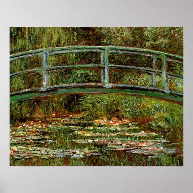 Monet French Japanese Bridge Art Poster (Vorne)