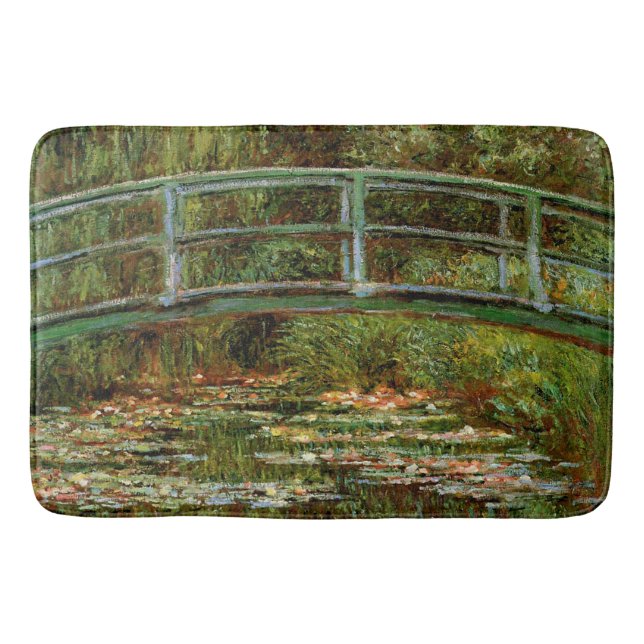Monet French Japanese Bridge Giverney Badematte (Vorderseite)