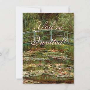 Monet French Japanese Bridge Giverney Einladung