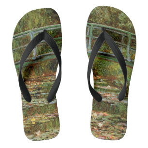 Monet French Japanese Bridge Giverney Flip Flops