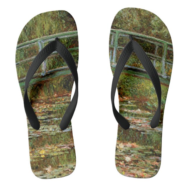 Monet French Japanese Bridge Giverney Flip Flops (Fußbett)