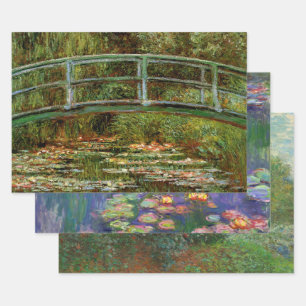 Monet French Japanese Bridge Giverney Geschenkpapier Set