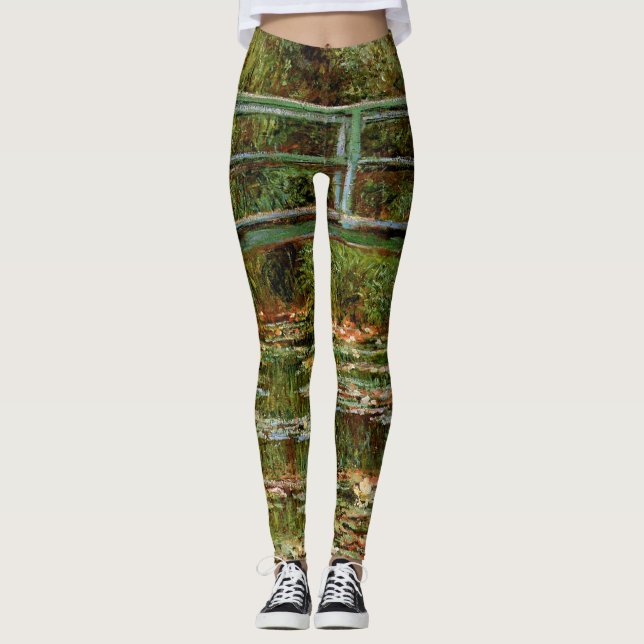 Monet French Japanese Bridge Giverney Leggings (Vorderseite)