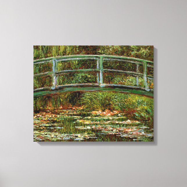 Monet French Japanese Bridge Giverney Leinwanddruck (Vorderseite)