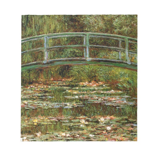 Monet French Japanese Bridge Giverney Notizblock (Vorderseite)