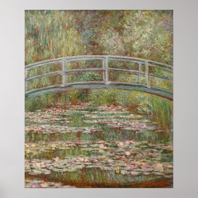 Monet French Japanese Bridge Giverney Poster (Vorne)
