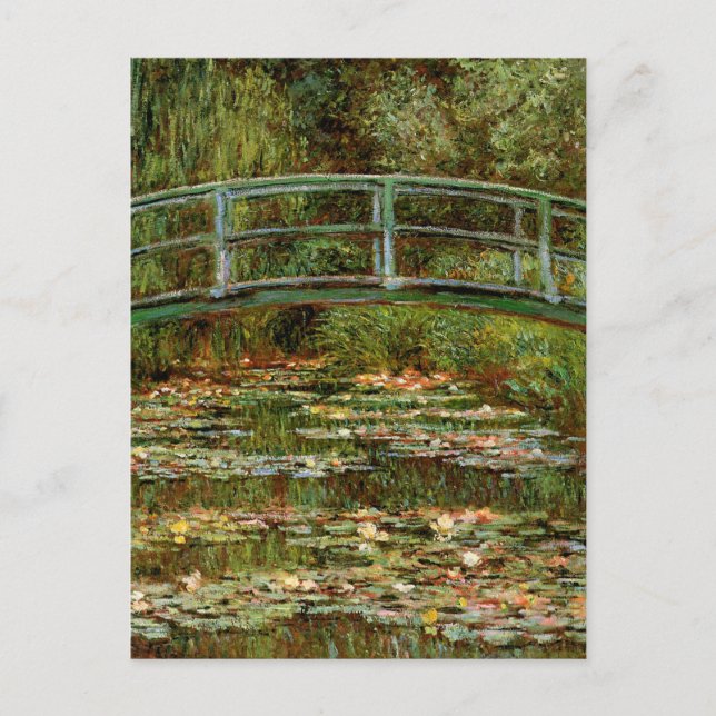 Monet French Japanese Bridge Giverney Postkarte (Vorderseite)
