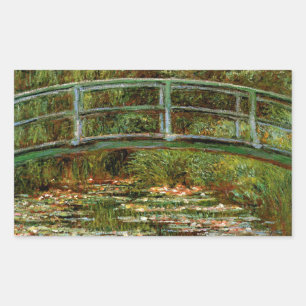 Monet French Japanese Bridge Giverney Rechteckiger Aufkleber