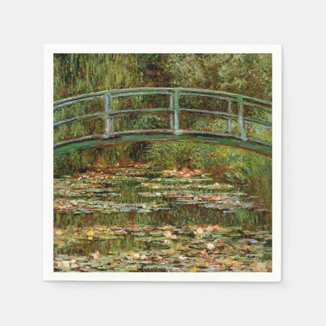 Monet French Japanese Bridge Giverney Serviette (Vorderseite)