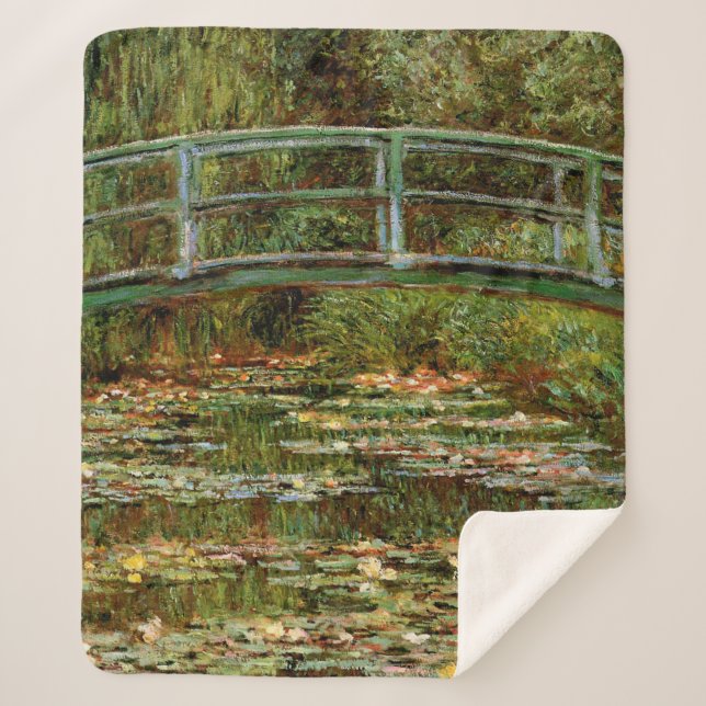 Monet French Japanese Bridge Giverney Sherpadecke (Vorderseite)