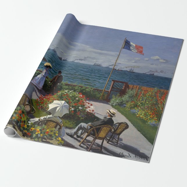 Monet Garden bei Sainte-Adresse Malerei Geschenkpapier (Ungerollt)