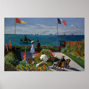 Monet Garden bei Sainte-Adresse Malerei Poster
