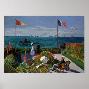 Monet Garden bei Sainte-Adresse Malerei Poster