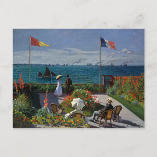 Monet Garden bei Sainte-Adresse Malerei Postkarte