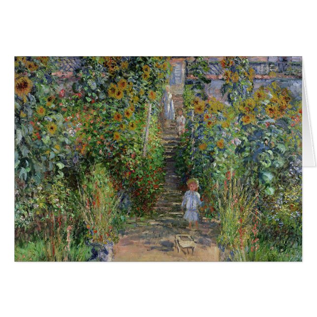 Monet Garden Vetheuil Impressionim Malerei (Vorderseite (Horizontal))