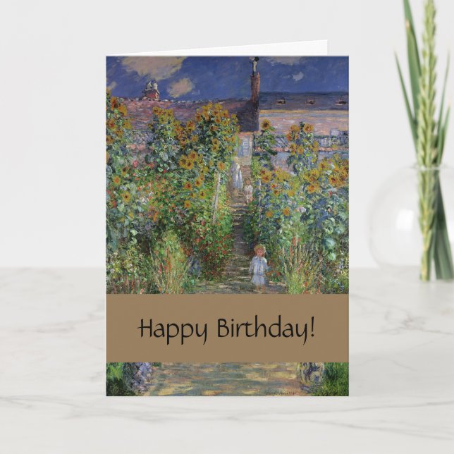 Monet Garden Vetheuil Impressionim Malerei Karte (Vorderseite)