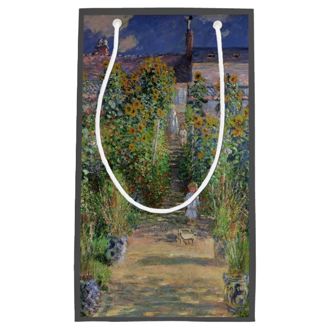 Monet Garden Vetheuil Impressionim Malerei Kleine Geschenktüte (Vorderseite)