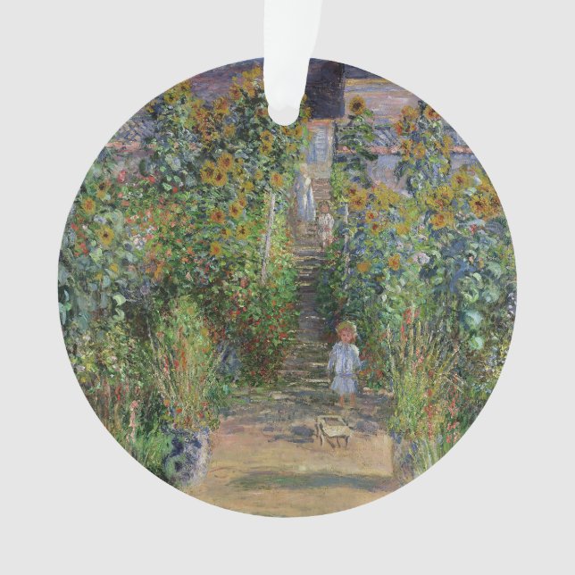 Monet Garden Vetheuil Impressionim Malerei Ornament (Vorderseite)