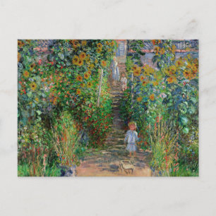 Monet Garden Vetheuil Impressionim Malerei Postkarte