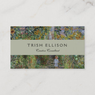 Monet Garden Vetheuil Impressionim Malerei Visitenkarte
