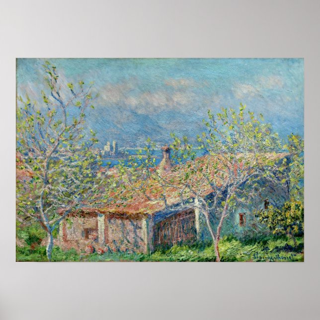 Monet - Gardener's House at Antibes 1888 Poster (Vorne)