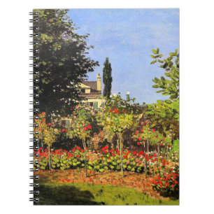 Monet - Garten in Blüte Notizblock