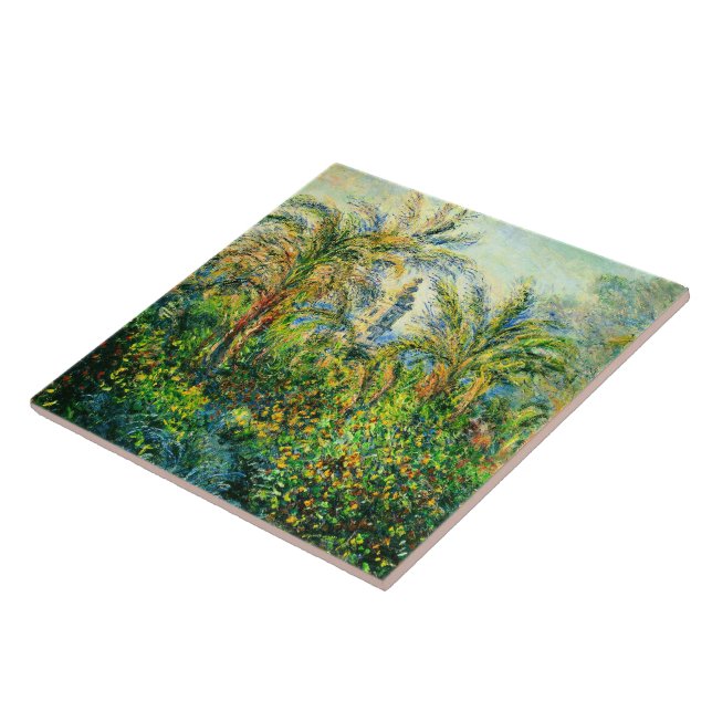 Monet:Garten in Bordighera, Eindruck des Morgens, Fliese (Seite)