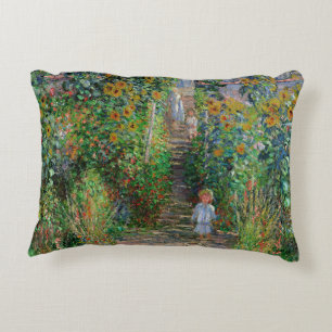 Monet Garten Vetheuil Impressionismus Blumenmalere Dekokissen
