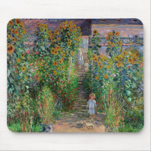 Monet Garten Vetheuil Impressionismus Blumenmalere Mousepad