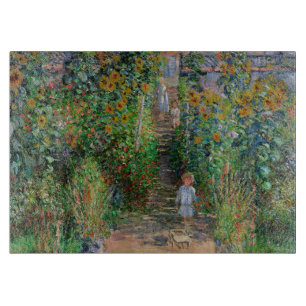 Monet Garten Vetheuil Impressionismus Malerei Schneidebrett