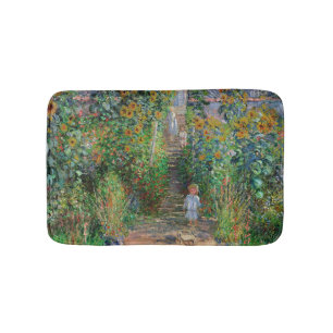 Monet Garten Vetheuil Impressionistisches Blumen G Badematte