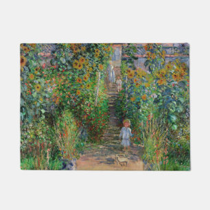 Monet Garten Vetheuil Impressionistisches Blumen G Fußmatte