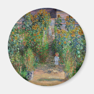 Monet Garten Vetheuil Impressionistisches Blumen G Magnet