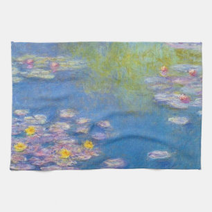 Monet gelbes Wasser-Lilien-Geschirrtuch Küchentuch