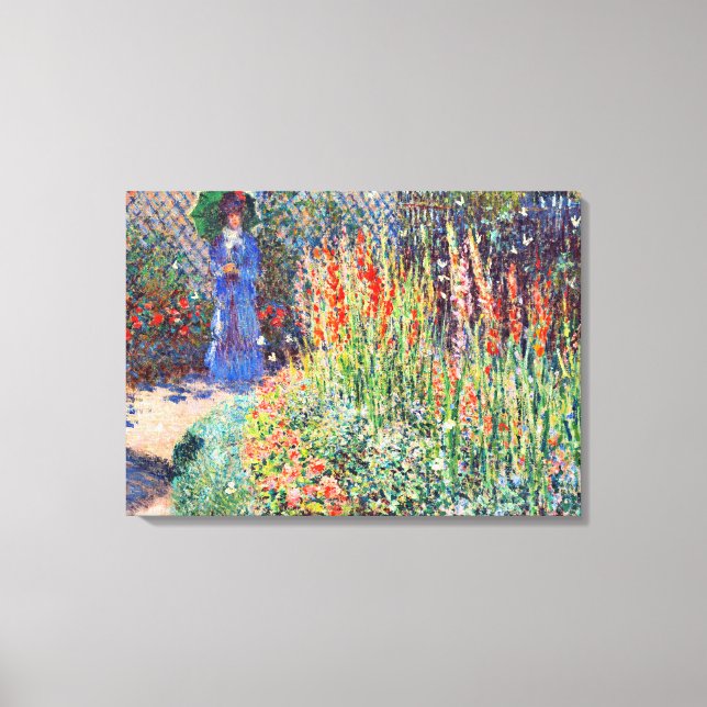 Monet - gerundete Blume Bett Leinwanddruck (Vorderseite)